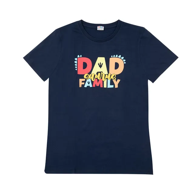 T-Shirt Jersey Bimbo Blu Scuro Stampa Multicolor