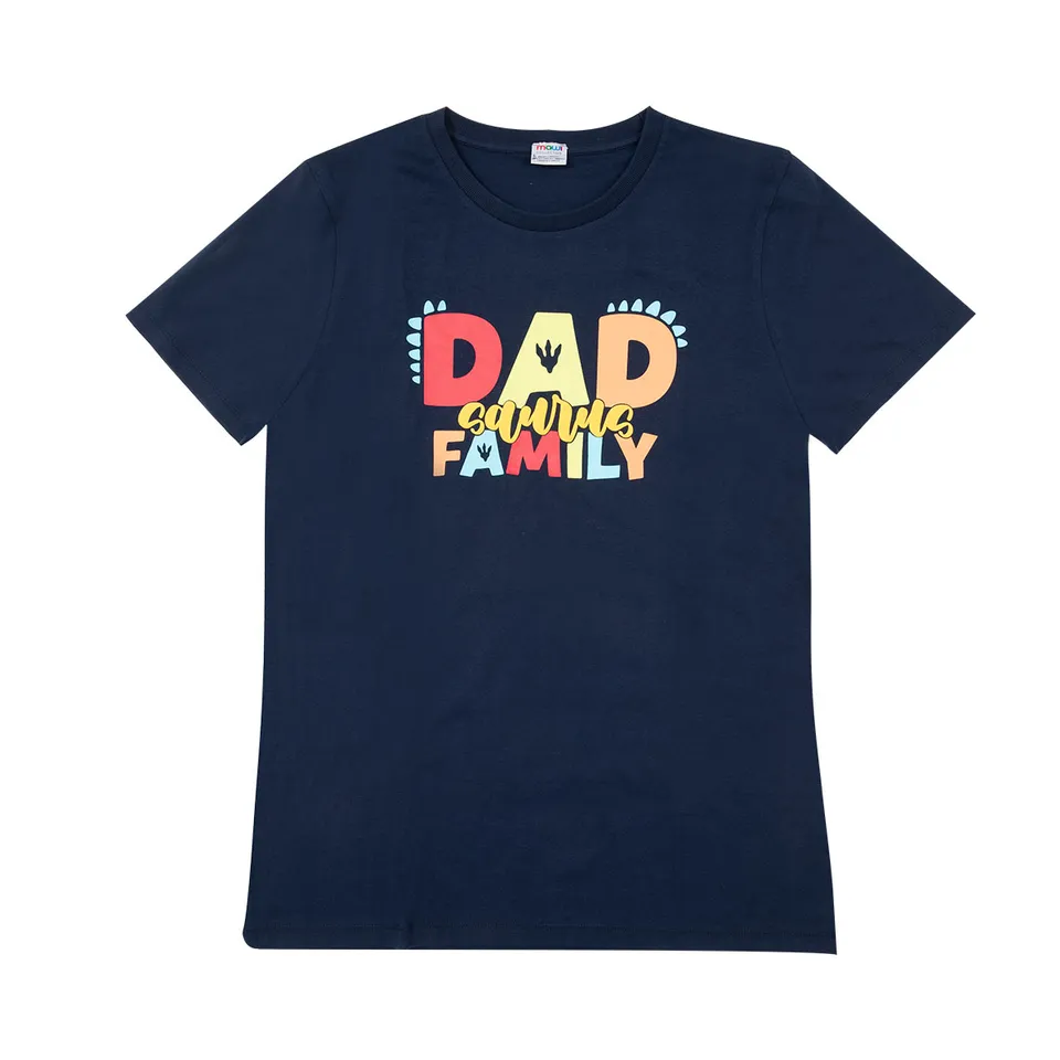 T-Shirt Jersey Bimbo Blu Scuro Stampa Multicolor