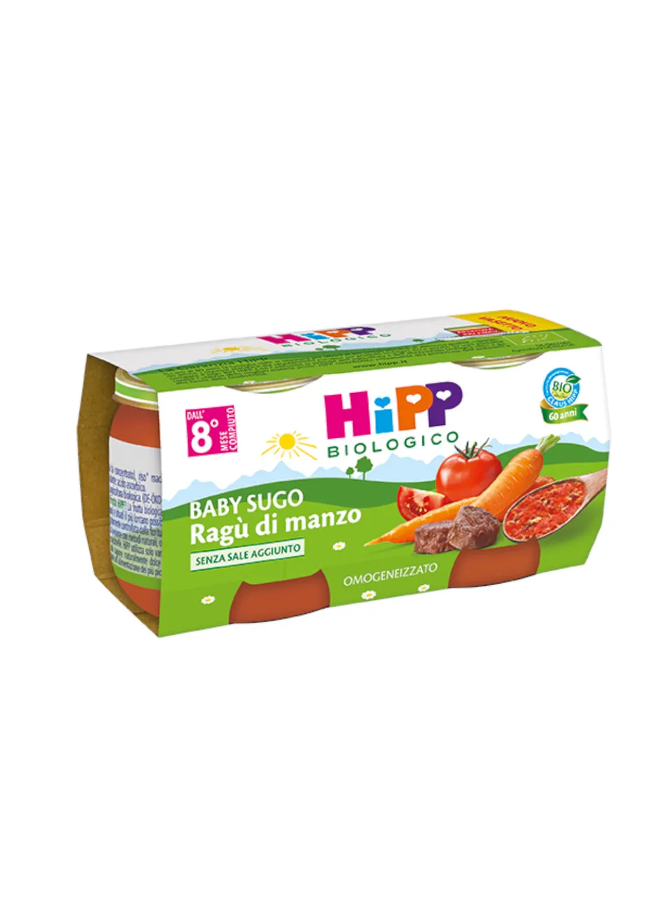 HiPP omogeneizzato ragù di manzo 2x80 g 8 mesi