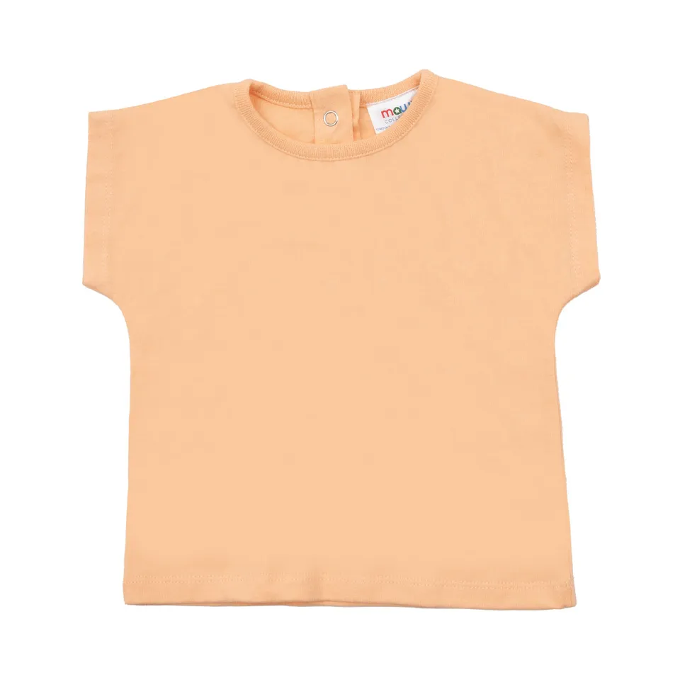 T-shirt Basic Giromanica Bimba Arancione con Bottoni