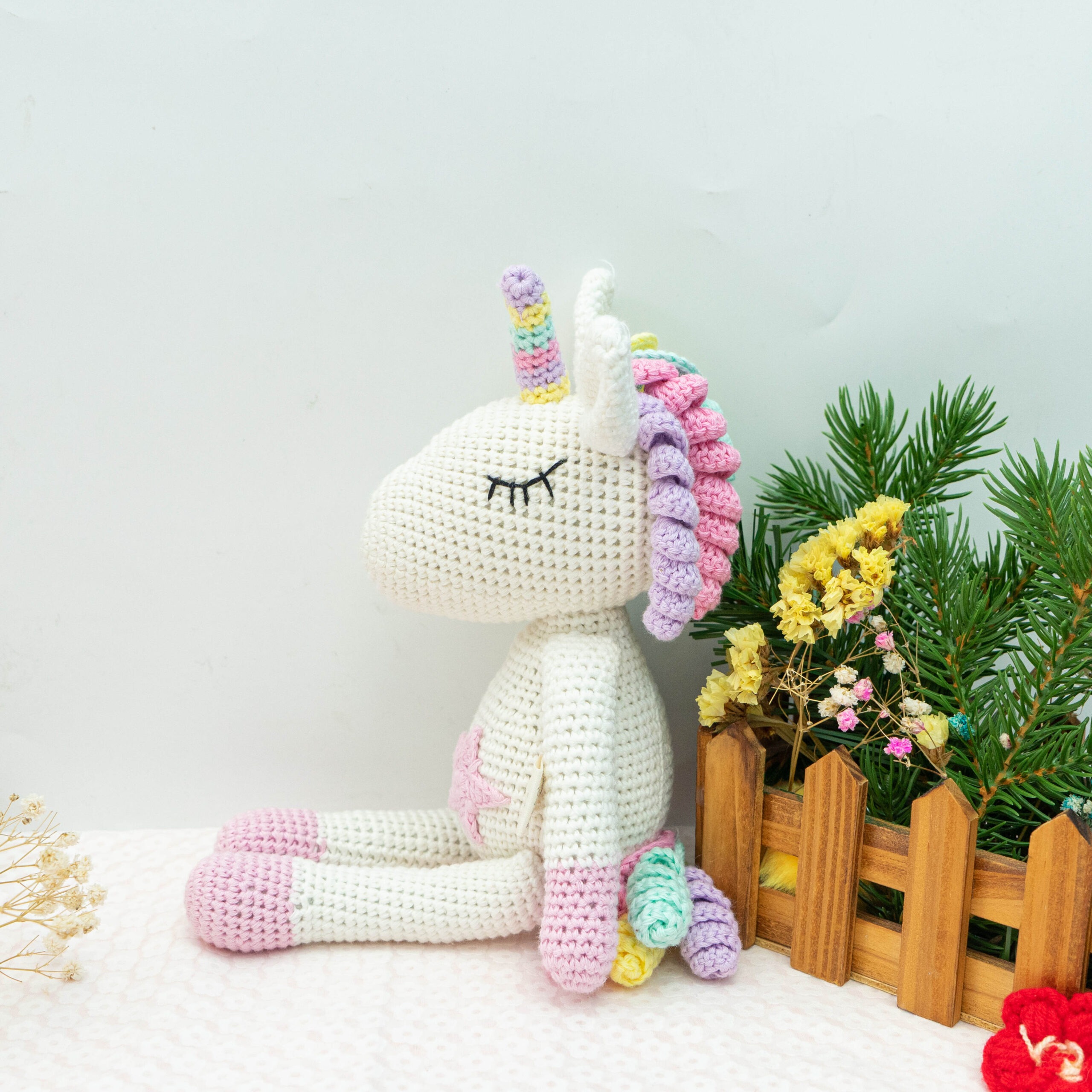 Piccoli Toys Valentina Peluche Uncinetto Unicorno Cotone