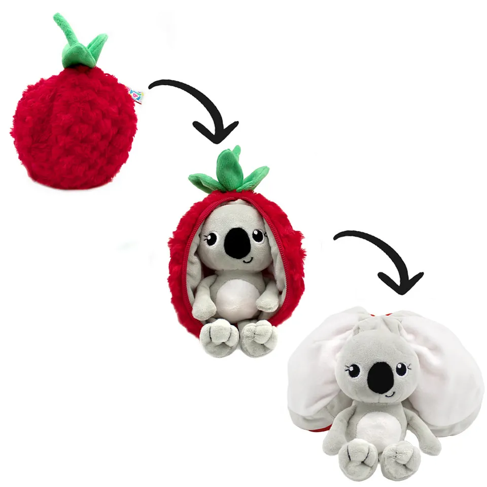 Les Deglingos Flipetz Tartlet peluche koala lampone 20 cm