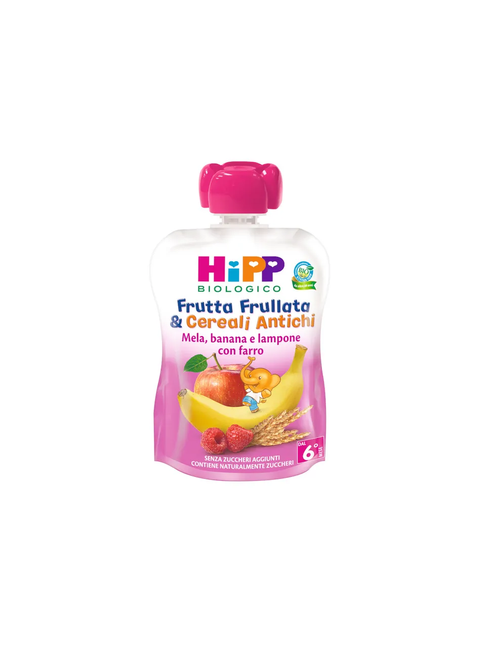 HiPP Mela Banana Lampone pouch frutta BIO 90 g 6+ mesi