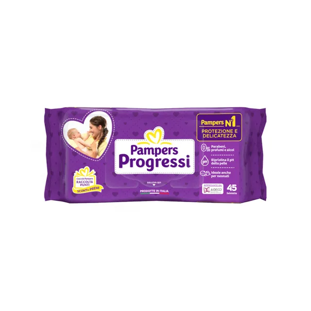 Pampers Progressi Sensitive Salviette 45 Pezzi