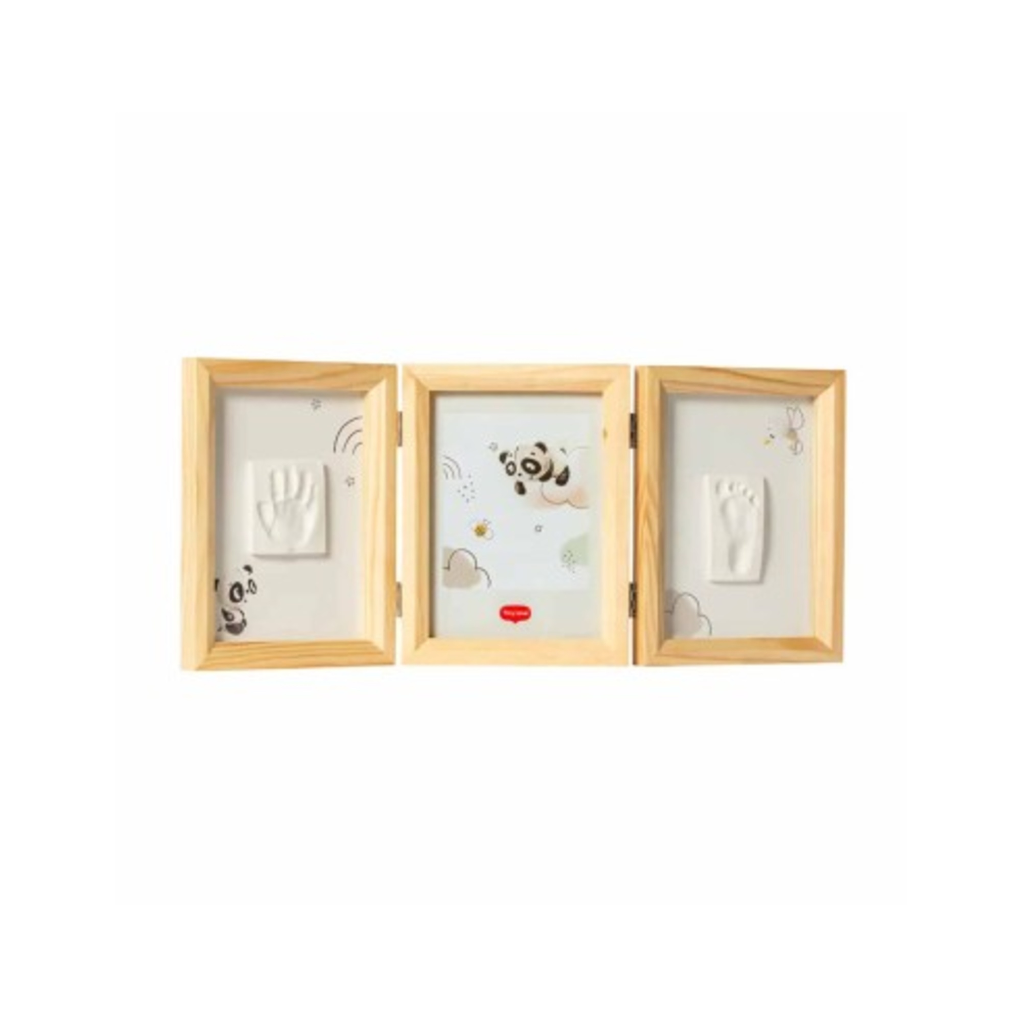 Tiny Love Cornice Doppia Legno con Impronte Neonato