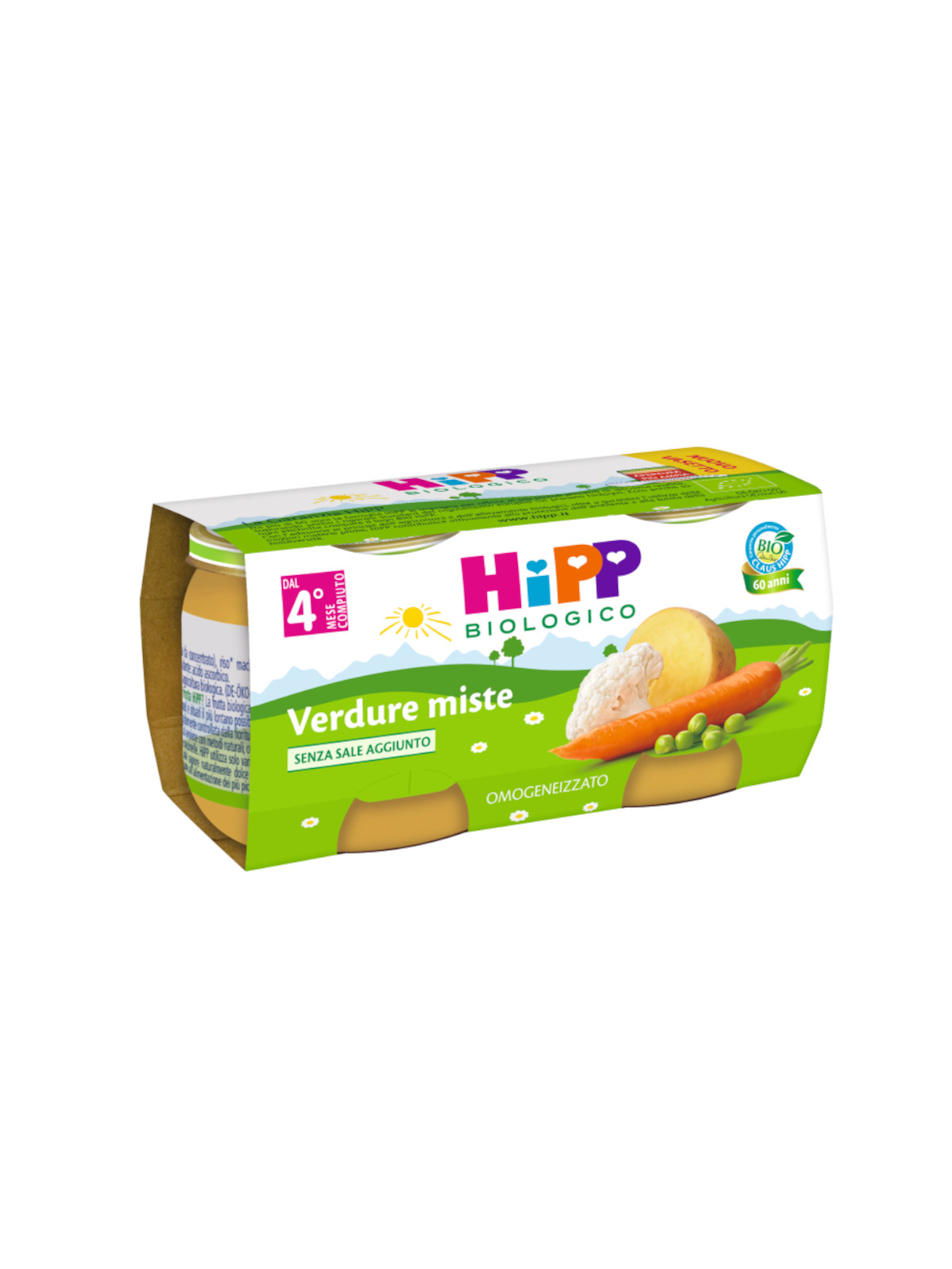 HiPP omogeneizzato verdure miste 2x80g dal 4° mese