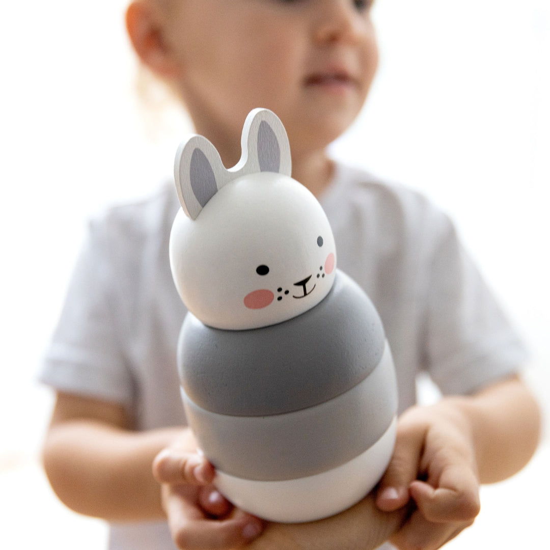 Rosa & Bo Bo Bunny impilabile legno coniglietto