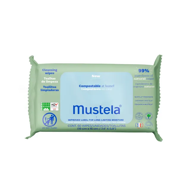 Mustela salviette compostabili profumate 60 pezzi neonato