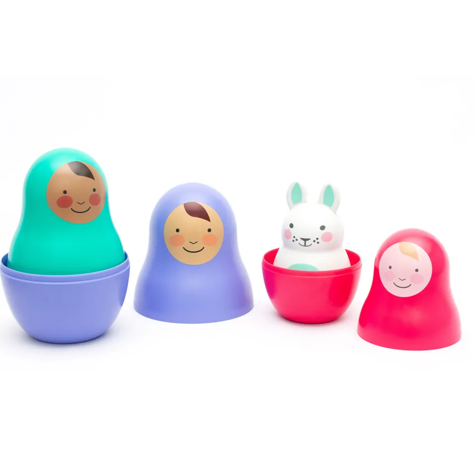 Rosa & Bo Little Jewels Nesting Babies bambole impilabili con sonaglino