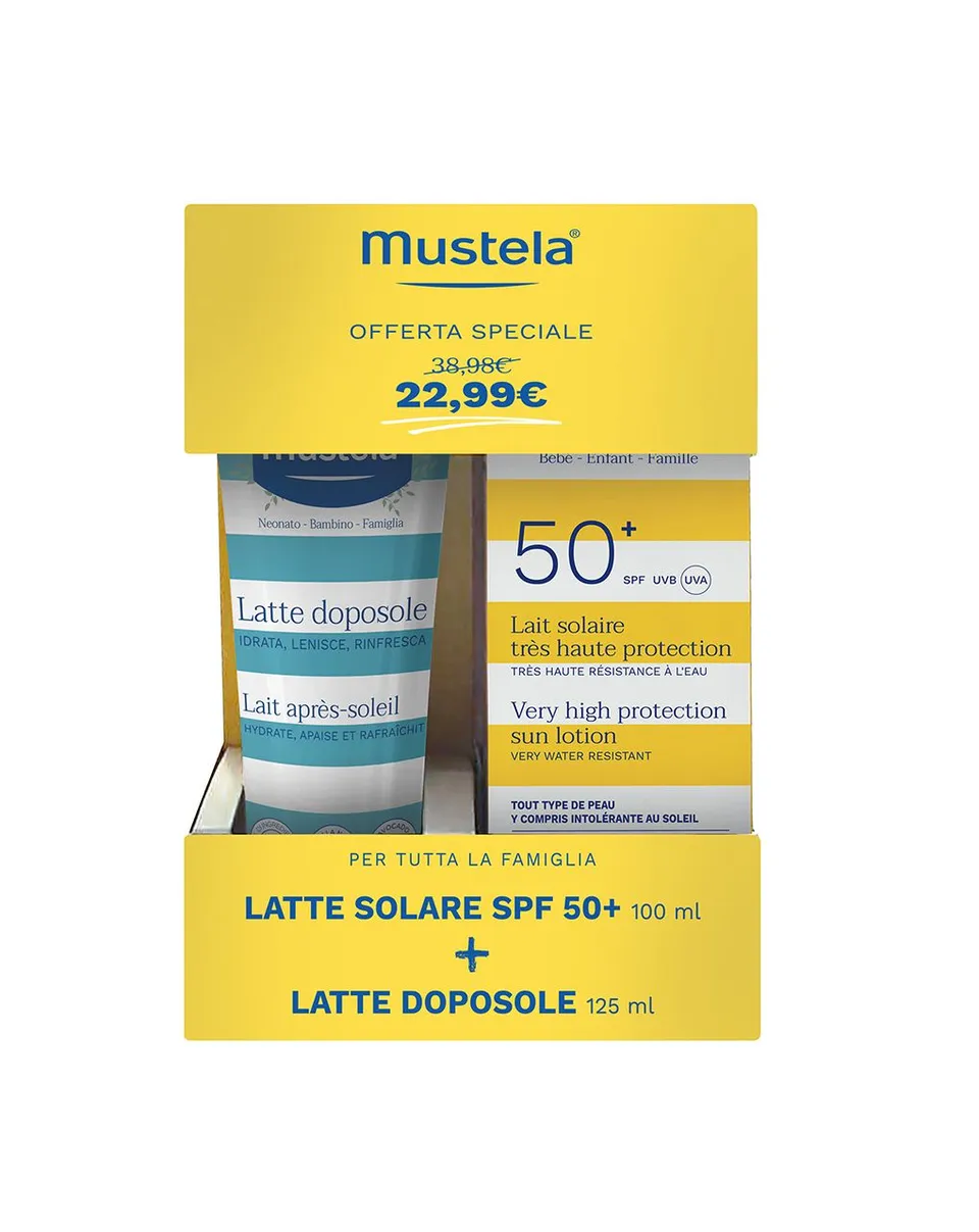 Mustela Solari bipack latte SPF50+ 100ml doposole 125ml