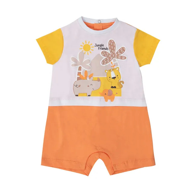 Toys Center Baby tutina jersey bimbo giungla arancione bottoni clip