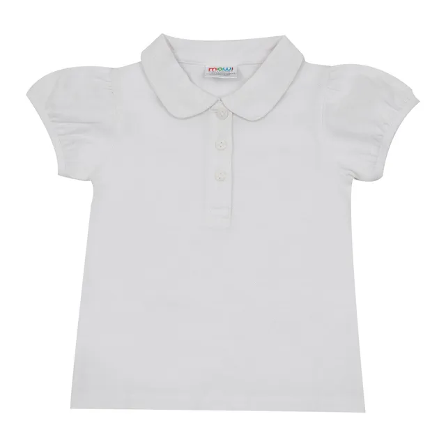 Toys Center Baby Basic polo bimba bianca con bottoni