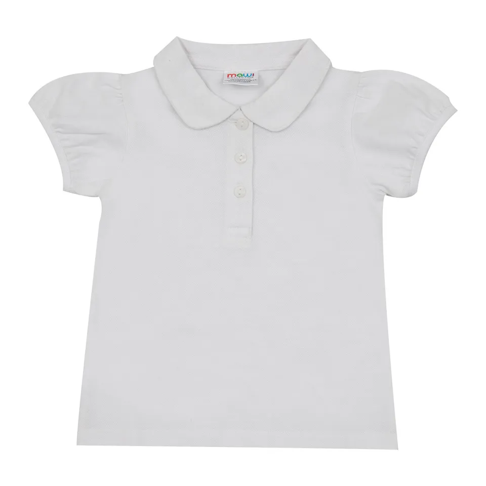 Toys Center Baby Basic polo bimba bianca con bottoni