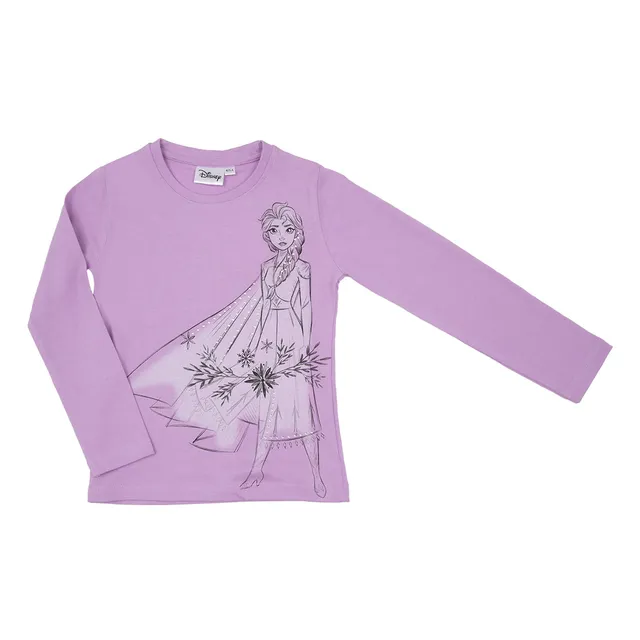 Frozen t-shirt manica lunga bimba lilla girocollo