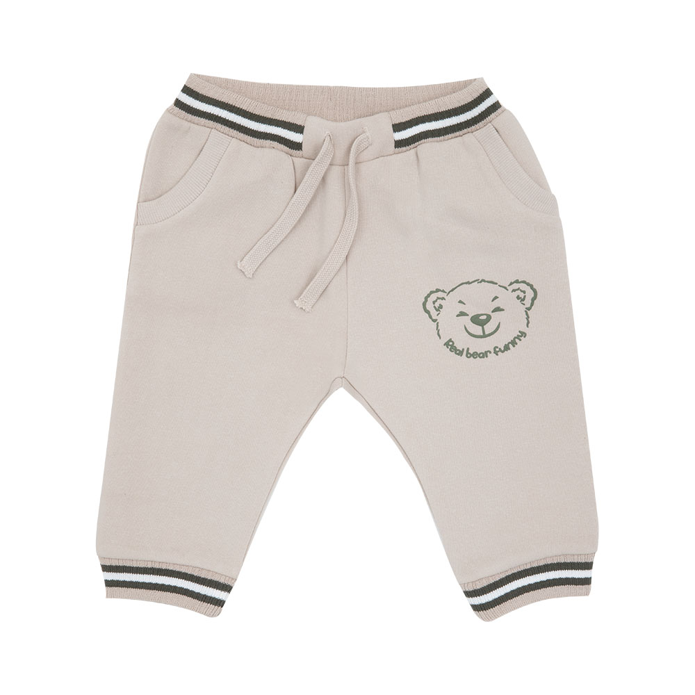 Toys Center Baby pantalone felpato bimbo panna orsetto