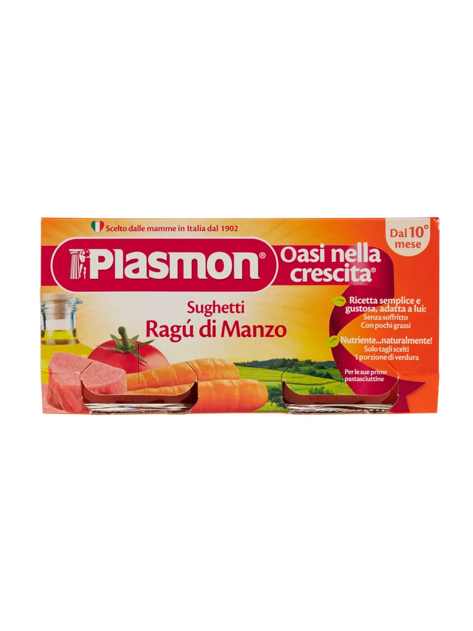 Plasmon Sughetto Ragù di Manzo Sugo 2x80g 10 Mesi