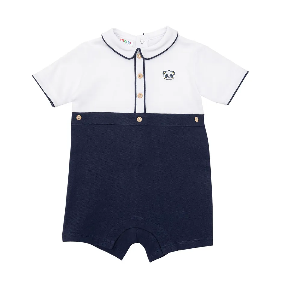 Toys Center Baby Tutina Estiva Piquet Bimbo Blu Bianca