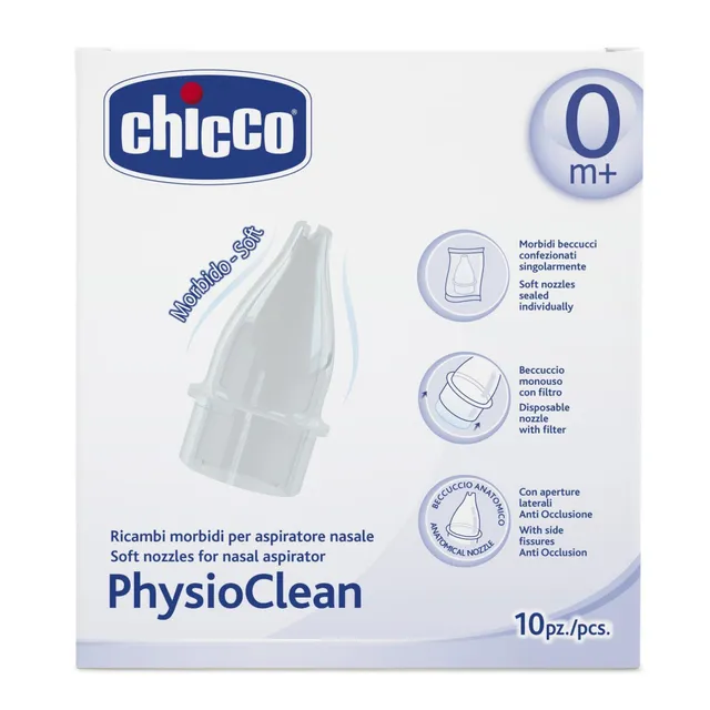 Chicco Physioclean Beccucci Aspiratore Nasale 10 Pezzi Morbidi