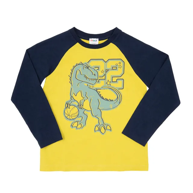 Toys Center Baby Dino maglia bimbo manica lunga blu giallo