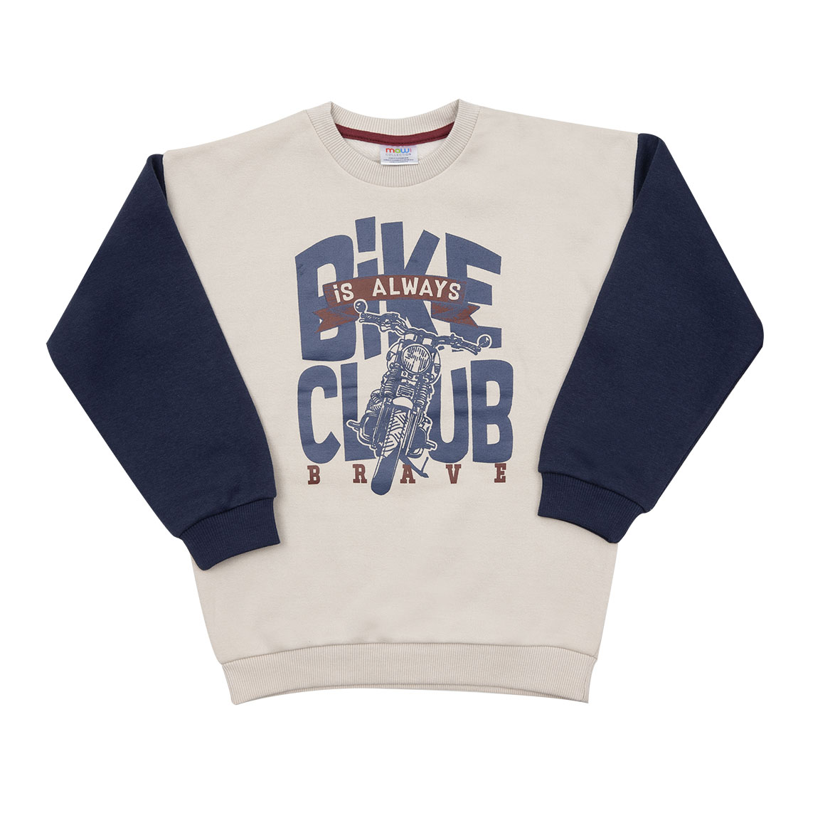 Mawi felpa Bike Club bicolore con stampa