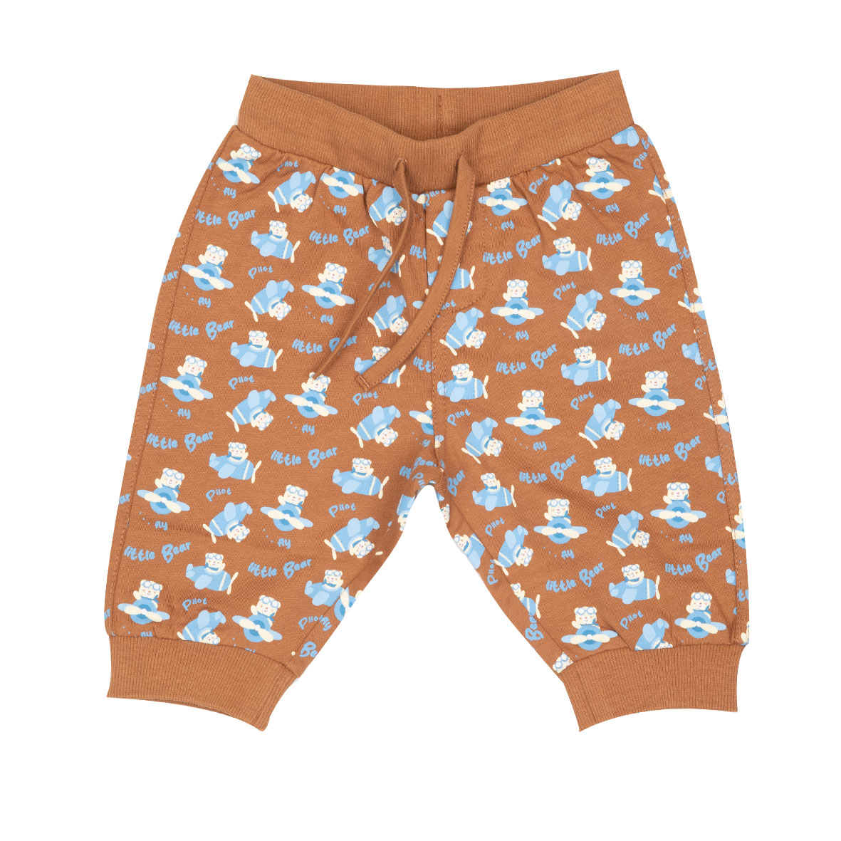 Toys Center Baby pantalone french terry bimbo marrone orsetto
