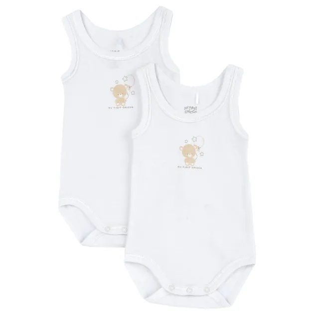 Chicco Set 2 Body Senza Maniche Cotone Spalla Larga