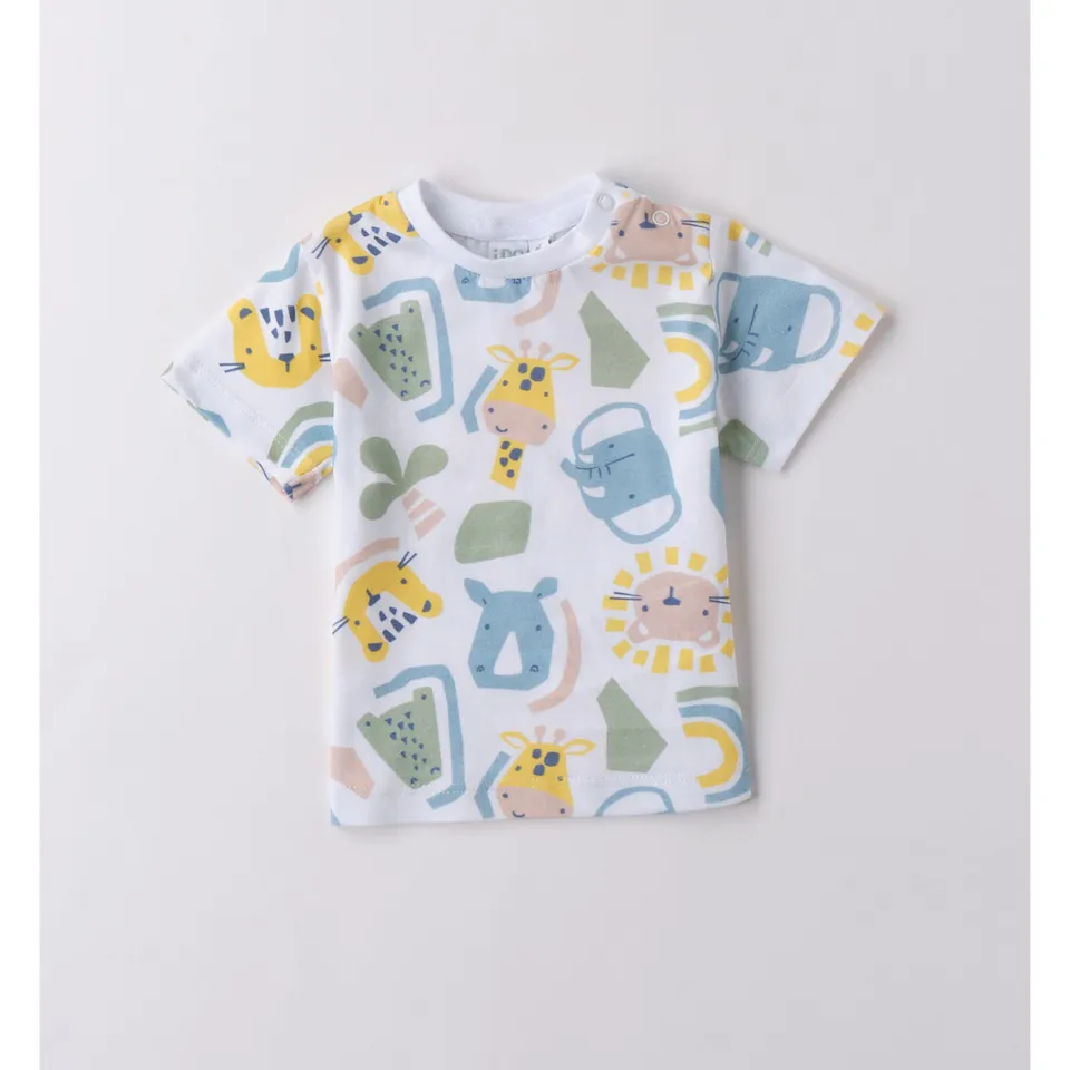 iDO T-Shirt Fantasia Animali Maglietta Cotone 1-24 Mesi