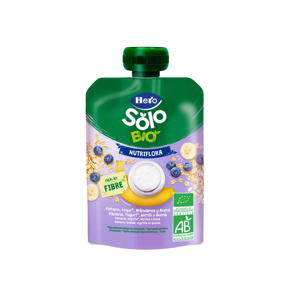 Hero Nutriflora pouch banana yogurt mirtilli 100 g