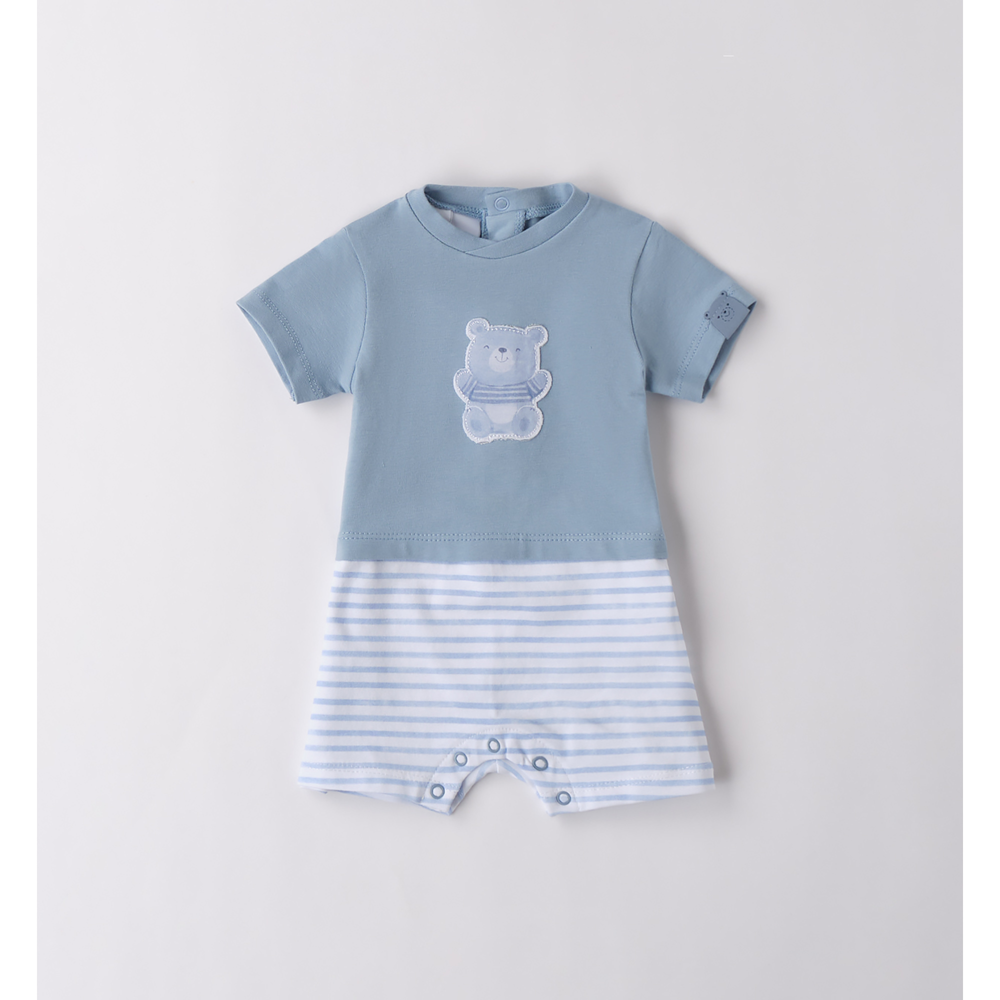 iDO Finto Doppio Short pagliaccetto neonato righe