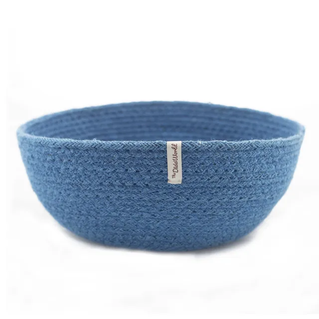The Dida cestino in iuta blu artigianale equo solidale