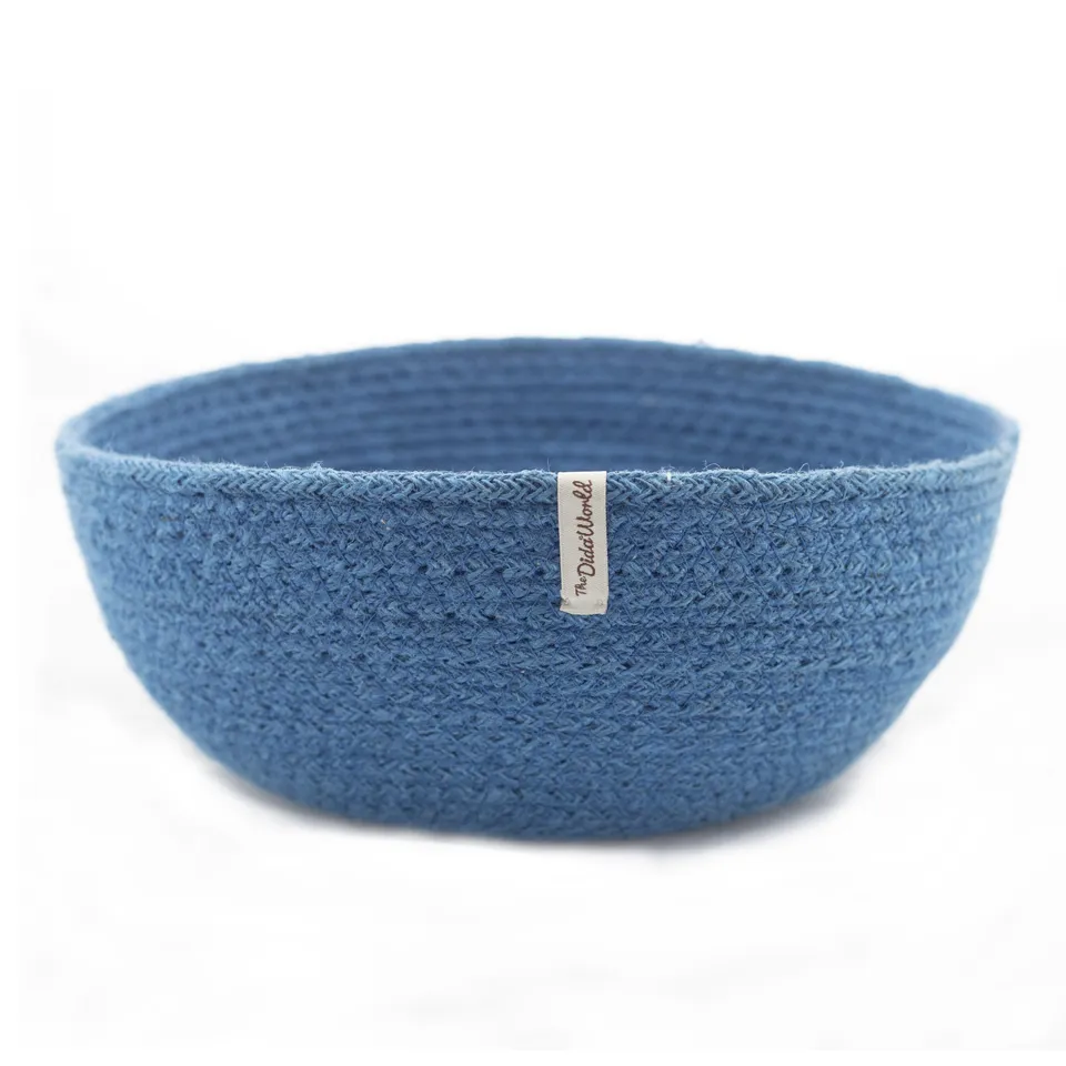 The Dida cestino in iuta blu artigianale equo solidale