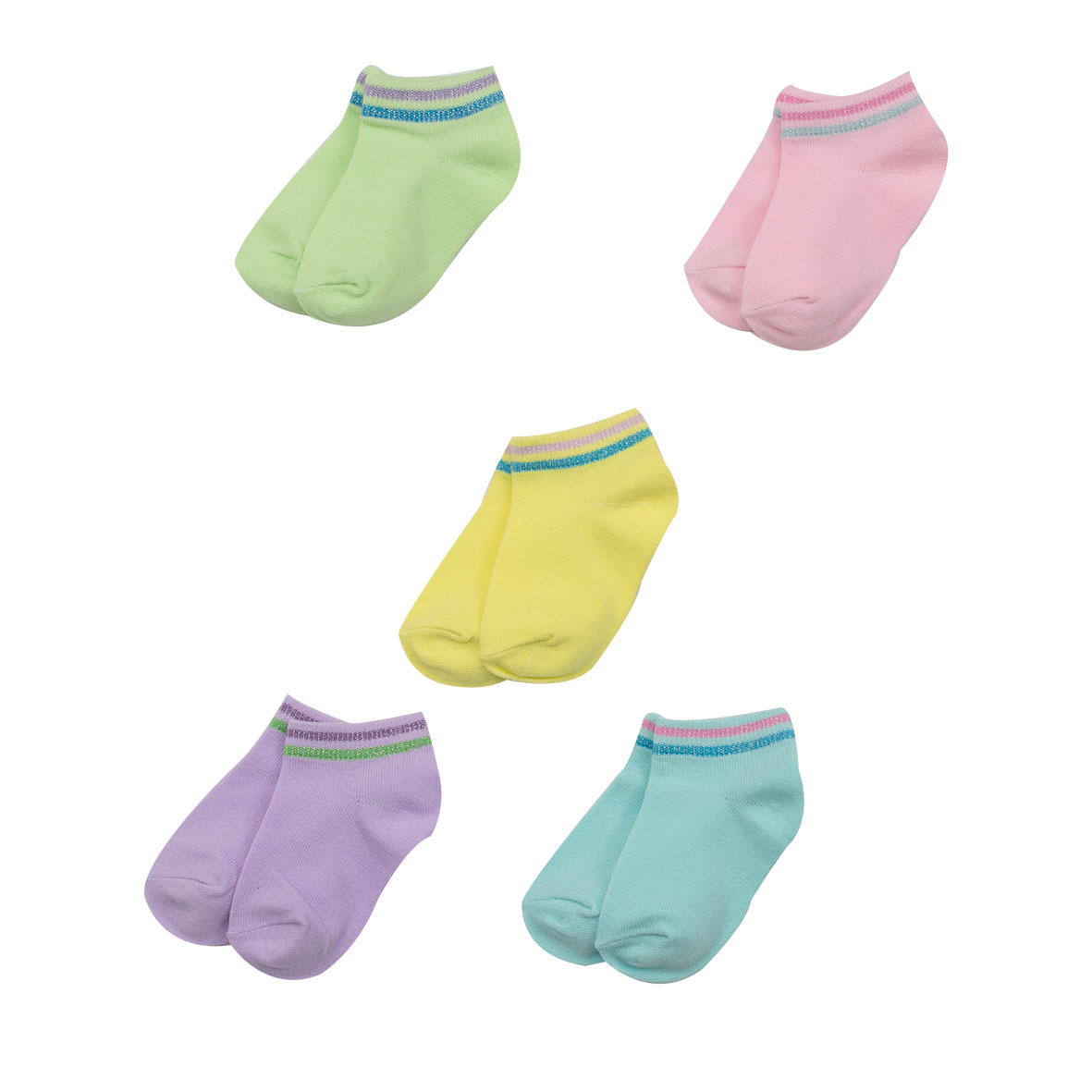 Toys Center Baby Mawi calze corte bimba pastello 5 pezzi