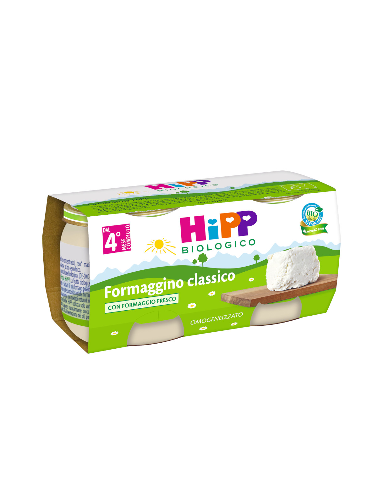HiPP Omogeneizzato Formaggino Classico 2x80g BIO dal 4° mese
