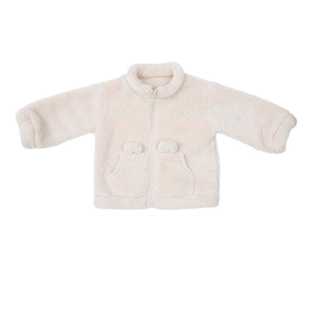 Toys Center Baby felpa beige con zip e tasche unisex