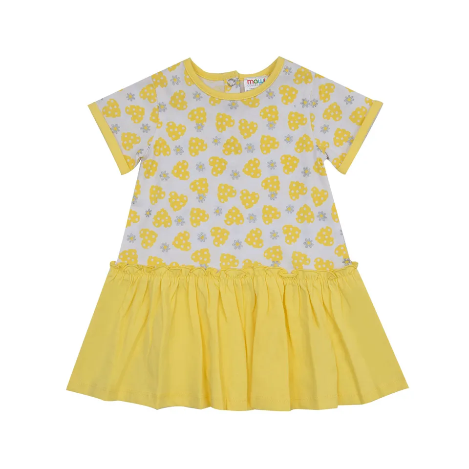 Toys Center Baby abito bimba bianco giallo stampa cuori