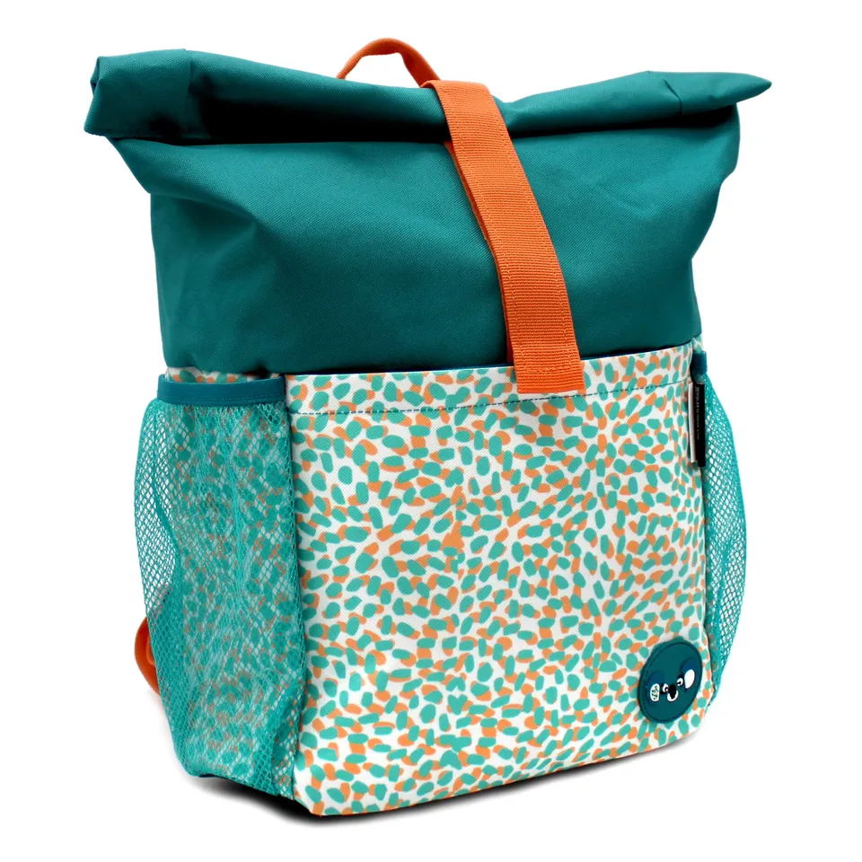Les Deglingos Berlingos zaino rolltop koala blu verde scuola