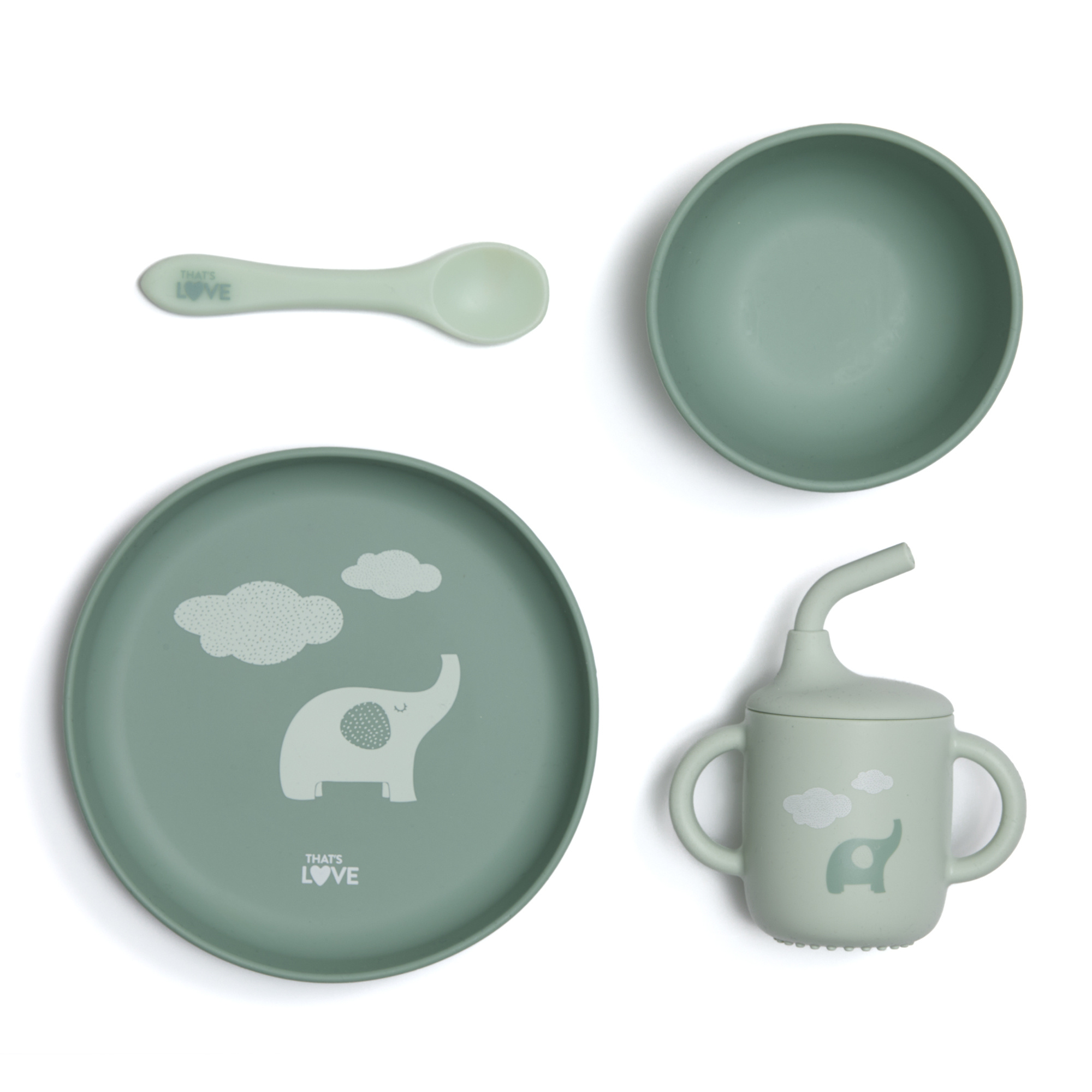 That's Love set pappa silicone verde 6m+ 4pz