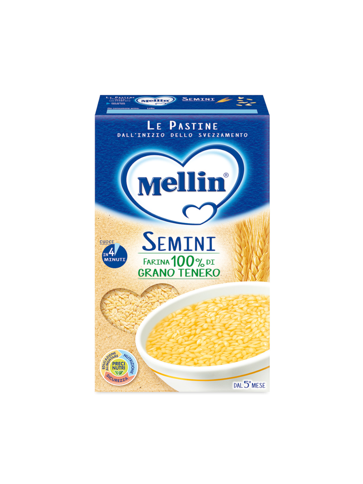 Mellin pastina semini 320 g dal 5 mese