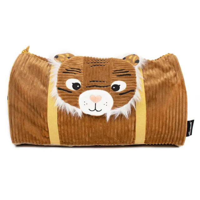 Les Déglingos Speculos borsa weekend tigre marrone 48 cm