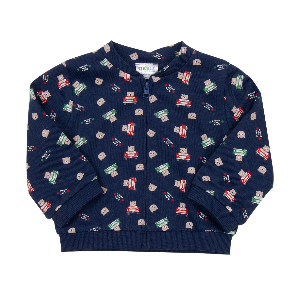 Mawi Cardigan Felpa Zip Bimbo Cappuccio Fantasia Multicolor