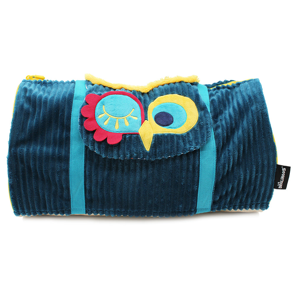 Les Déglingos Astros Borsa Weekend Gufo Blu 48 cm