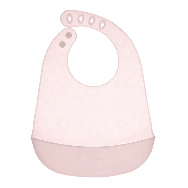 Chicco Bavaglino in Silicone con Tasca Rosa Impermeabile