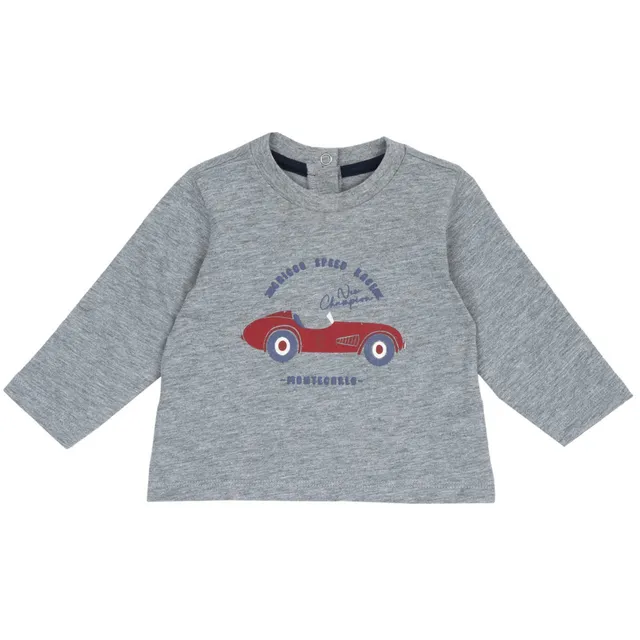 Chicco Macchina maglietta maniche lunghe cotone stampa bimbo
