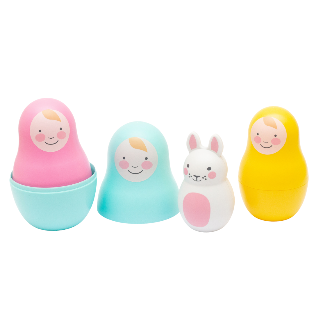 Rosa & Bo Little Friends set regalo nesting babies woodlies
