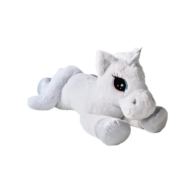 Ami Plush peluche unicorno 100 cm bianco rosa morbido