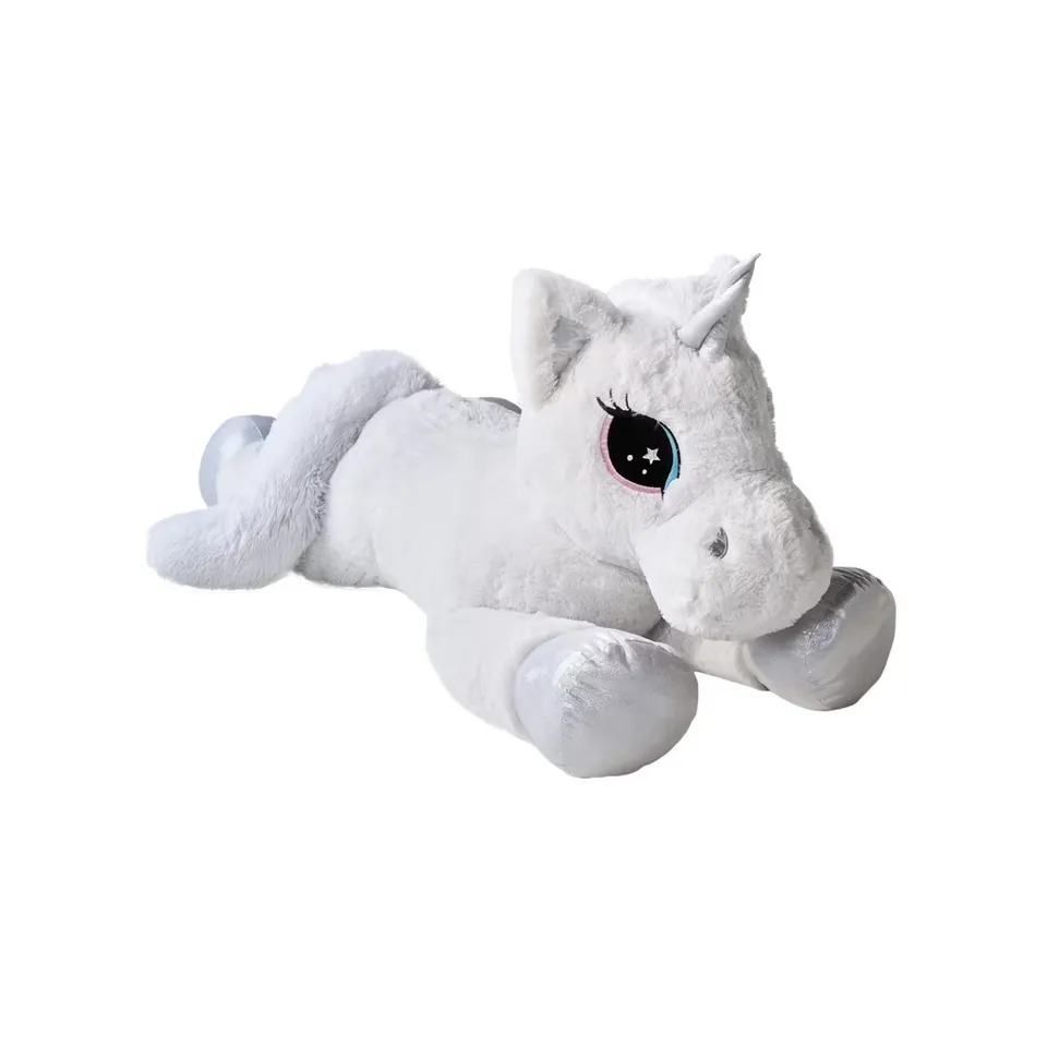 Ami Plush peluche unicorno 100 cm bianco rosa morbido