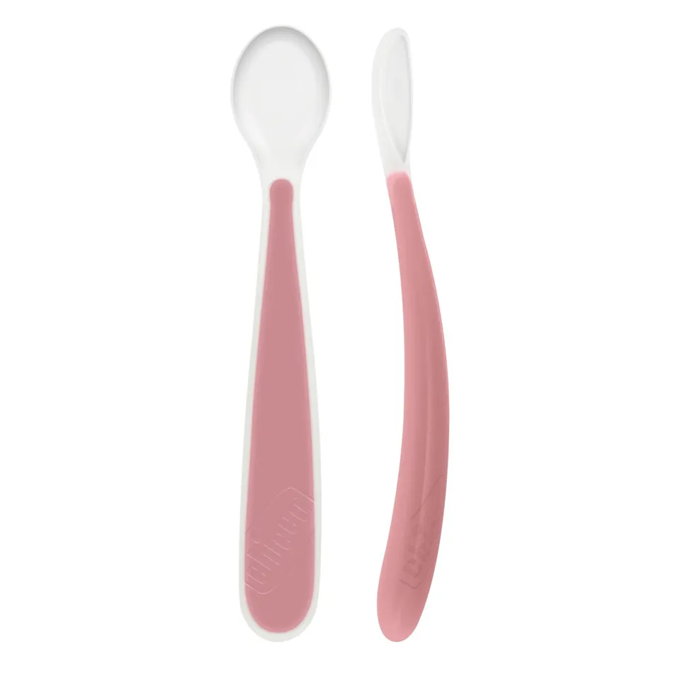 Chicco Soft Doppio Cucchiaino Silicone Bimba 6M+ 2pz
