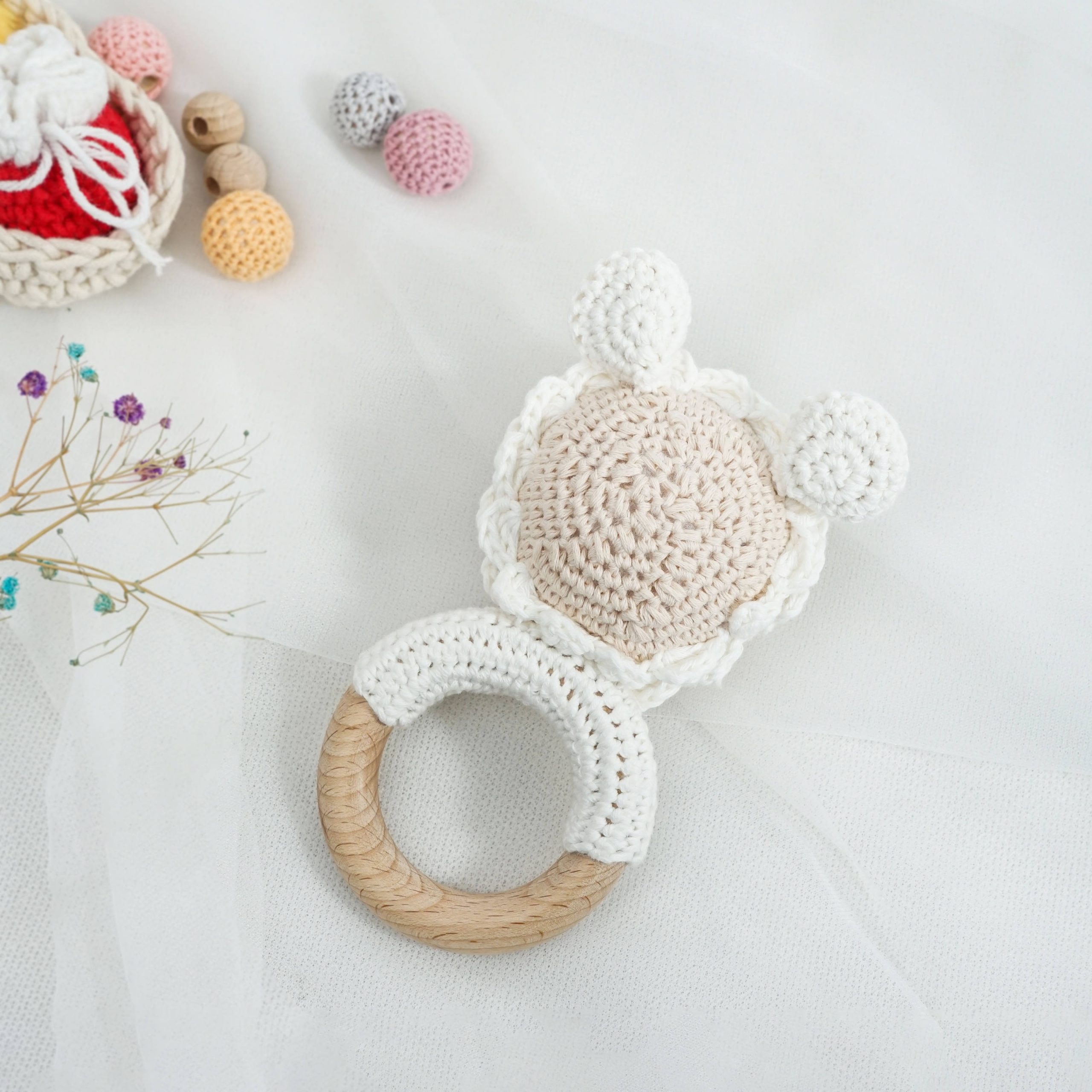 Piccoli Toys Clelia sonaglio uncinetto pecora cotone