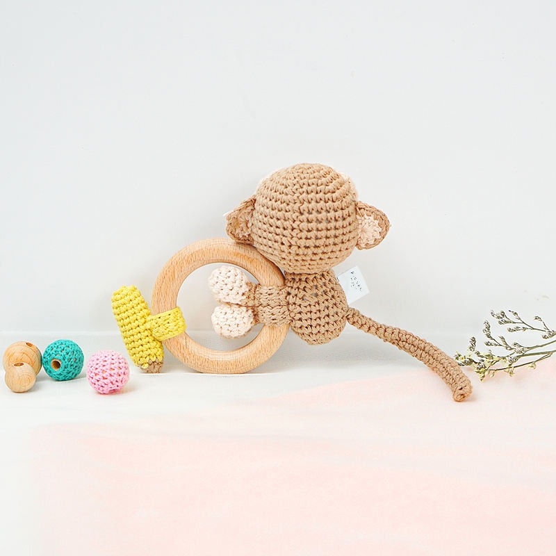 Piccoli Toys Mafalda sonaglio uncinetto scimmia cotone