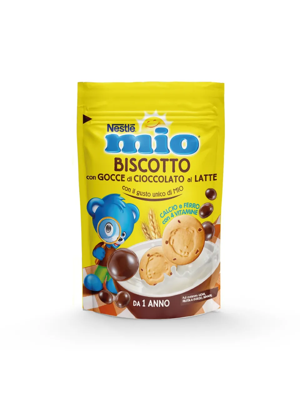 Nestlé Mio Biscotto Gocce Cioccolato 150g da 1 Anno Ferro